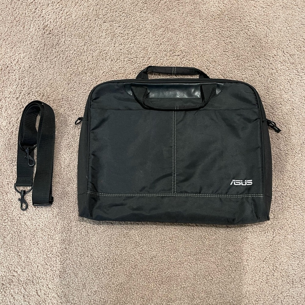 ASUS Nereus Carry Bag Black Charcoal Carry Laptop Bag Removable Strap.